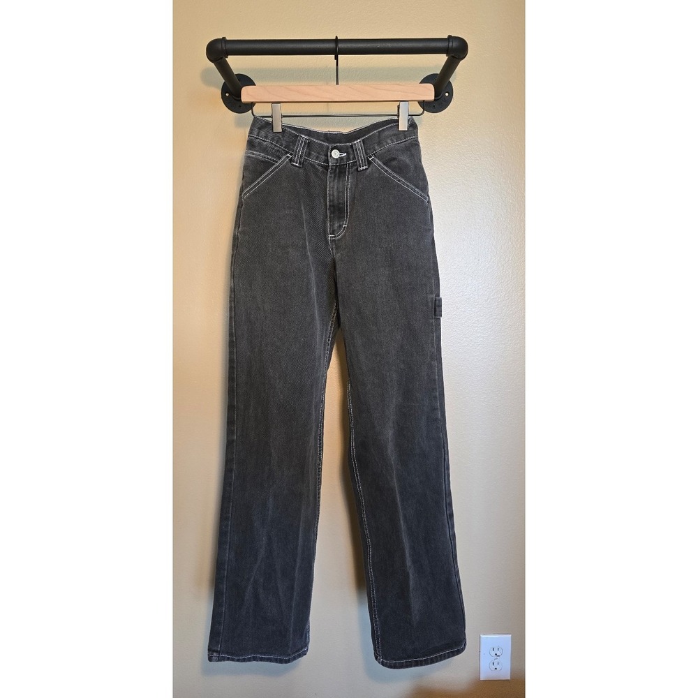 John Gault Black Crispina Low Rise Carpenter Jeans women's size small
